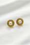 Women's Earrings Pearl Detailed Steel Vintage Stud Earring Gold Stylish Elegant Daily - 4