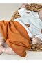 Fish Embroidered Summer Snap Fastener Baby Bodysuit and Cinnamon Combed Cotton Balloon Shorts Set - 2
