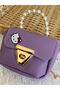 Hello Ki̇tty Figure Pearl Handle Mini Girls' Bag (Long Chain Strap Available) - 2
