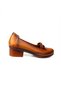 70 - 1 Tan Leather Low Heeled Casual Women's Shoes - 2