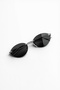 Pantera Metal Oval Sunglasses Laser Cutting Black Glass – Premium Design Uv400 Protected - 2