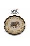 Luxury Glass Surface Presentation Tray 38 cm - Tea and Coffee Serving Tray - Decorative Round Tray with Gold Detail
