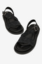 Women's Black Comfortable Soft Sole Sandals - 3