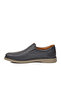 Navy Blue Beige Genuine Leather Men's Casual Shoes - 4