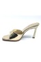 İremsu Blunt Toe Heeled Women's Slippers Gold - 4