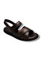 216-26 Genuine Leather Ultra Soft Cross Strap Anatomical Men's Sandals 40-47