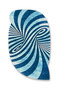 Sdt Blue Swirl Patterned Modern Woven Base Decorative Carpet Sdt938 - 3
