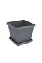 Cedargrain Square Planter with Tray 10L - 5
