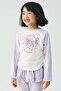 Long-sleeved printed top