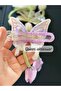 Giant Large Tulle Butterfly-Shaped Lilac Purple Tulip Hanging Stone Bow Clasp with Pins - 4