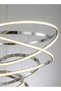 Modern Lighting, Chandelier, Light, Modern chandelier, Chrome Color, D:90 cm, H:300 cm, Suitable for stairs, villas, lobby, living room, Adjustable height - 3