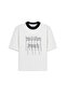 Contrast Embroidered T-Shirt with Tassels - 3