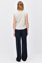 Women's Comfortable Cut Pants with Front Seam Detail - 6