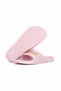 Women's Pink Slippers - Casual and Poolside Sandals with Gold Logo - 6