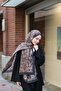 Allure Brush Pattern Shawl - Anthracite-Mink - 4
