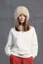 Ecru Slogan Oversize Sweatshirt 18217