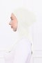 Ninja Bonnet with Neck Collar Lycra Sports Bonnet - Women's Ready-To-Wear Practical Hijab-Ecru - Off-White - 5