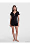 Lcw Dream Black V-Neck Bowknot Women's Shorts Pajama Set - 2