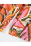 Girl's Tropical Floral Patterned Elastic Waist Comfortable Cut Pants 2-8 Years Mix - 3