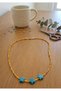 Minimalist Turquoise Star Detailed Necklace - 2