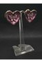 Heart and Butterfly Figured Love Themed Purple Enamel Women's Steel Titanium Earrings Summer Stylish Style New Gift Jewelry Accessory Luck - 3