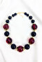 Bordo Black Acrylic Design Necklace - 3