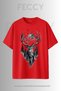 Premium Deer Printed Hunter Theme Unisex Oversize Women's T-Shirt Men's T-Shirt Cotton Oversize T-Shirt