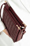 Women's Faux Leather Quilted Patterned Crossbody Bag with Adjustable Strap - 4