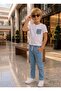 Boy's White T-Shirt with Pocket Detail Pants 2-Piece Summer Set Stylish Combination |   Eid Brother Combination - 5