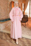Pink Ruffled Dress with Elastic Waist - 2