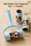 Paw Patterned Feather Collection Roller Set with 2 Refills - 60 Sheets X 3 Pieces - 2