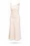 Asymmetrical Dress with Natural Metal Accessories 00813
