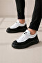 Zrj507 Premium Comfort Lace-Up Men's Casual Sneaker White Black - 4