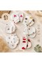 Patterned Newborn Glove Set – 6-Piece Cotton Baby Girl Gloves - 2
