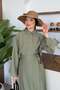 Nihal Linen Skirt Suit Khaki - 2