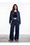 Long Sleeve Boat Neck Crop Black Sweatshirt - 2