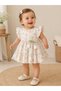 Tulip Detailed Flounce Detailed Stylish Holiday & Special Occasion Lined Baby Girl Dress - 5