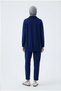 Boy's Zippered Sport Set with Elastic Sleeves and Pocketed Pants Indigo 26Yt6103 - 3