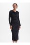 Rochie midi neagră de damă - 2