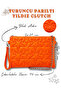 Orange Star Quilted Clutch Bag 🧡 - 3