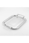Silver Color Decorative Presentation Tray Set of 2 with Handles and Ottoman Motifs - 3