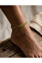 Braided Yellow Black Macrame Anklet, Water Resistant Macrame Ankle Bracelet, Gift Summer Jewelry