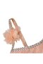 Girl's Salmon Single Sleeve Rose Glitter Evening Dress - 6