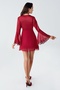 Women's Satin Lace Dowry Dressing Gown Nightgown Set 4210 - 4