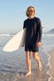 Men's Long Sleeve Swimming Pool T-Shirt Sea Surf T-Shirt 26901 Navy Blue - 2