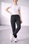 Women's Jogger Sweatpants with Cargo Pockets and Elastic Cuffs - Smoked - 2