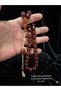 Güleç Natural Stone Omari Signed German Faturan Sıkma Amber Prayer Beads 12X11.30 mm - 5
