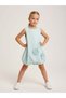 Girl's Floral Appliqué Balloon Shape Dress - 6