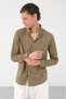 Men's 100% Cotton Striped Embroidered Regular Fit Shirt - 2