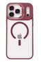 Ilkeshop iPhone 17 Pro Cover with Remim Lens and Magsafe Stand (140600) - Burgundy - 2
